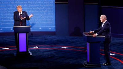 Cuộc tranh luận đầu tiên giữa hai ứng viên là Tổng thống Donald Trump và cựu phó tổng thống Joe Biden trong quá trình tranh cử tổng thống Mỹ